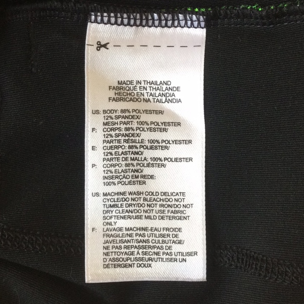 EUC Mens Reebok XL Black/ Green Play Dry Hal Zip Long Sleeve Shirt - Picture 12 of 12